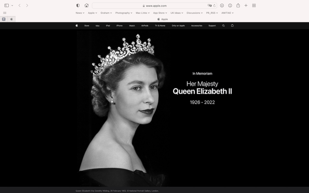 Apple Image of HM Queen Elizabeth II