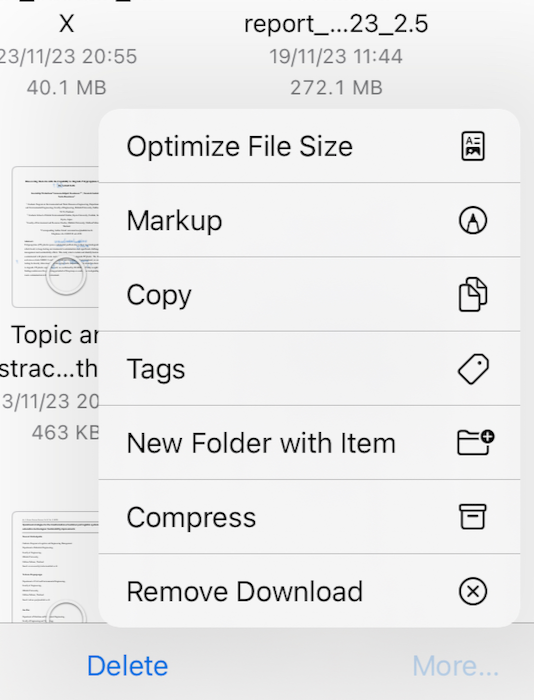 PDF file size adjustment