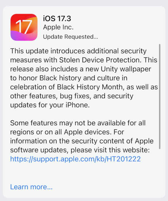 Apple updates