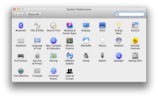 System Preferences