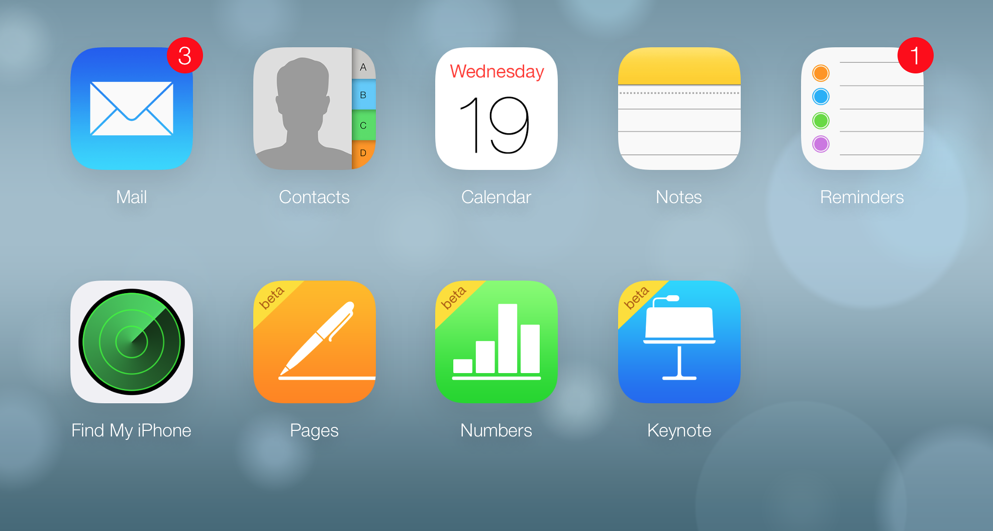 iCloud and iWork beta