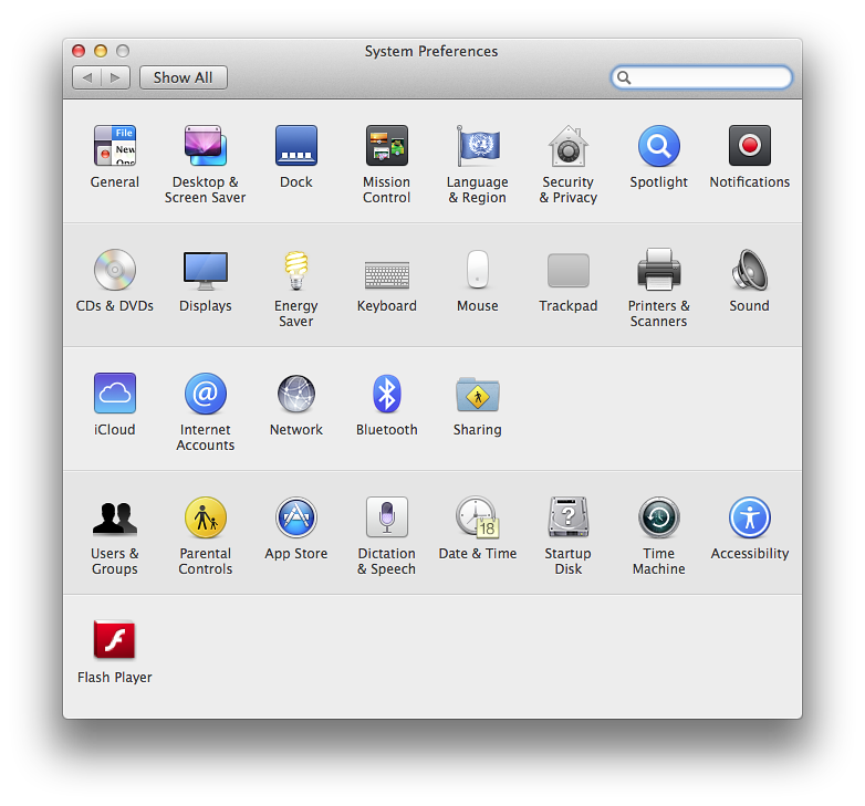 System Preferences