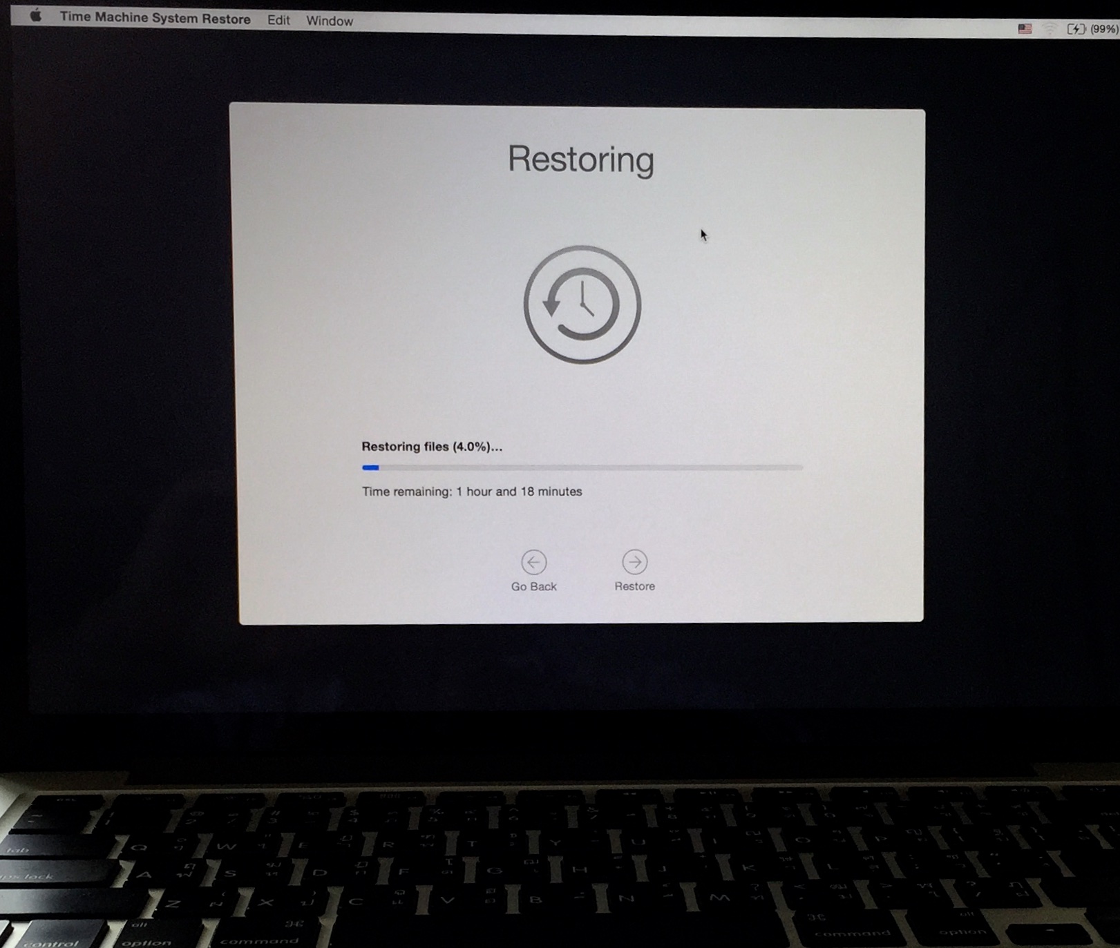 Return to the MacBook Pro