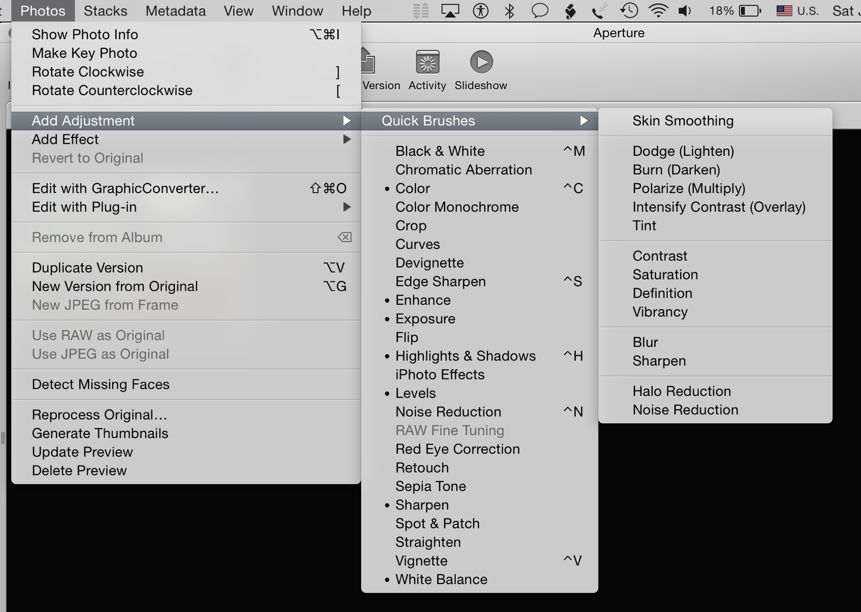 Nested commands in Aperture