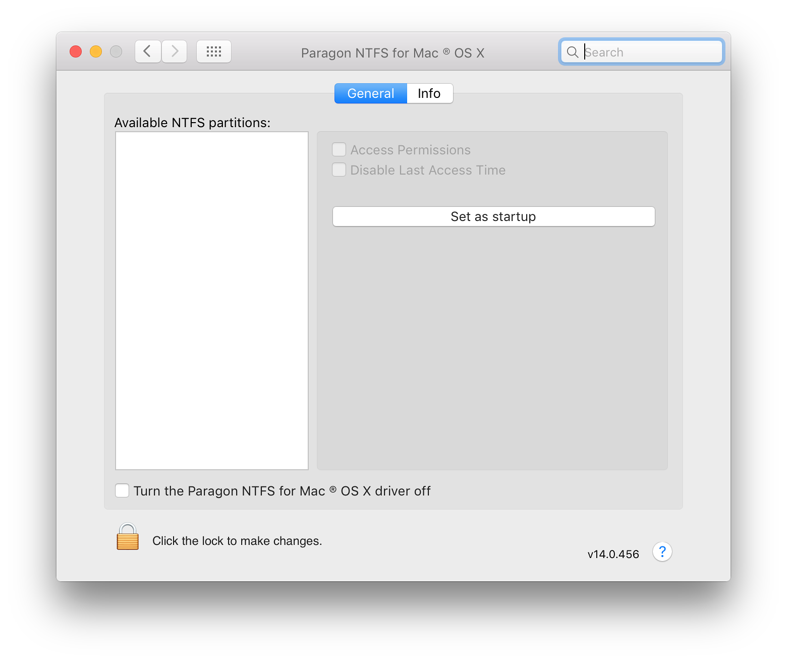 System Preferences - NTFS