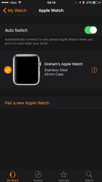 Apple Watch Pairing