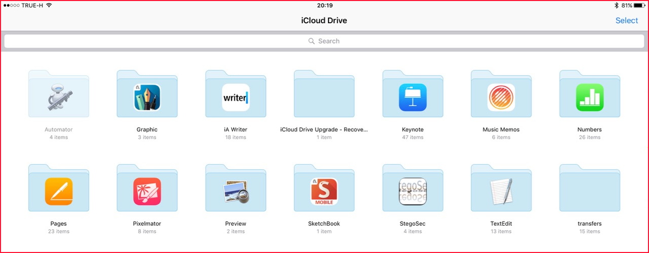 iCloud folders