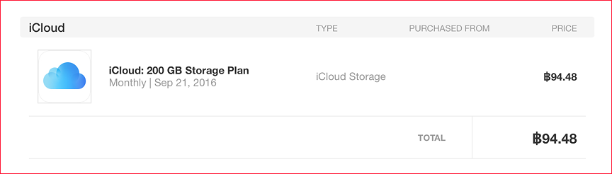iCloud storage