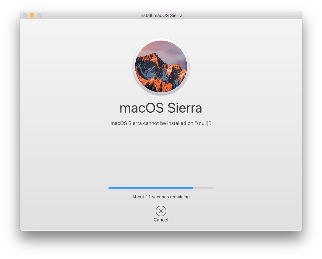 macOS installation