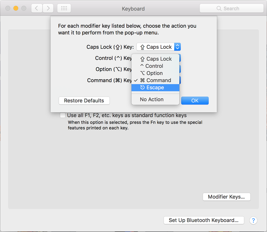 Keyboard Modifier Keys