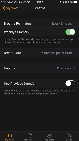 Breathe options