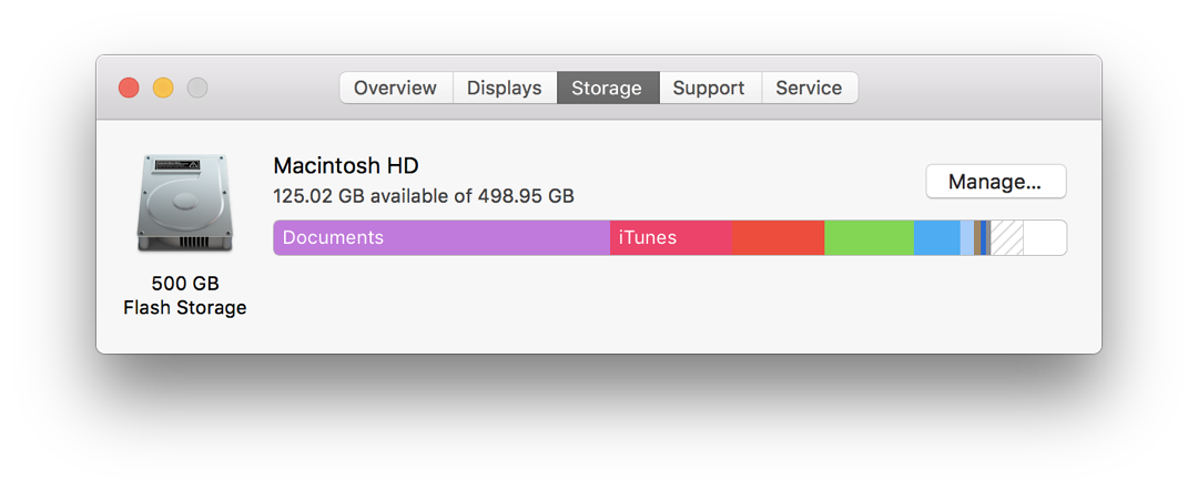About This Mac - Storage