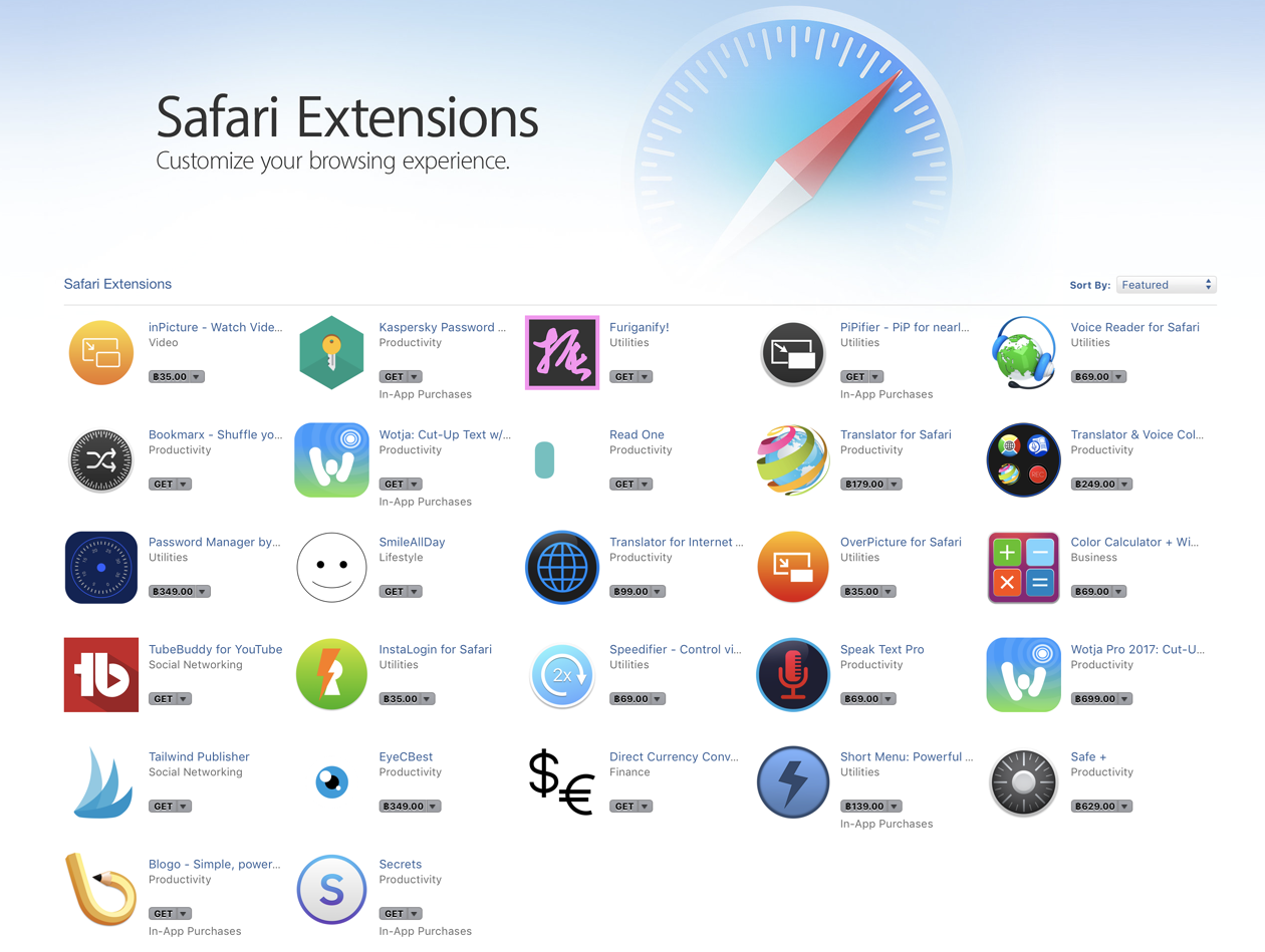 Safari extensions