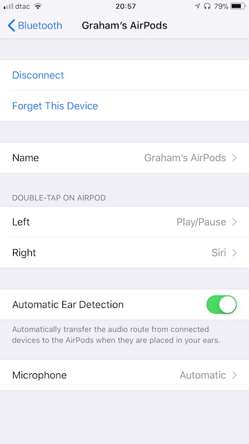 AirPod controls