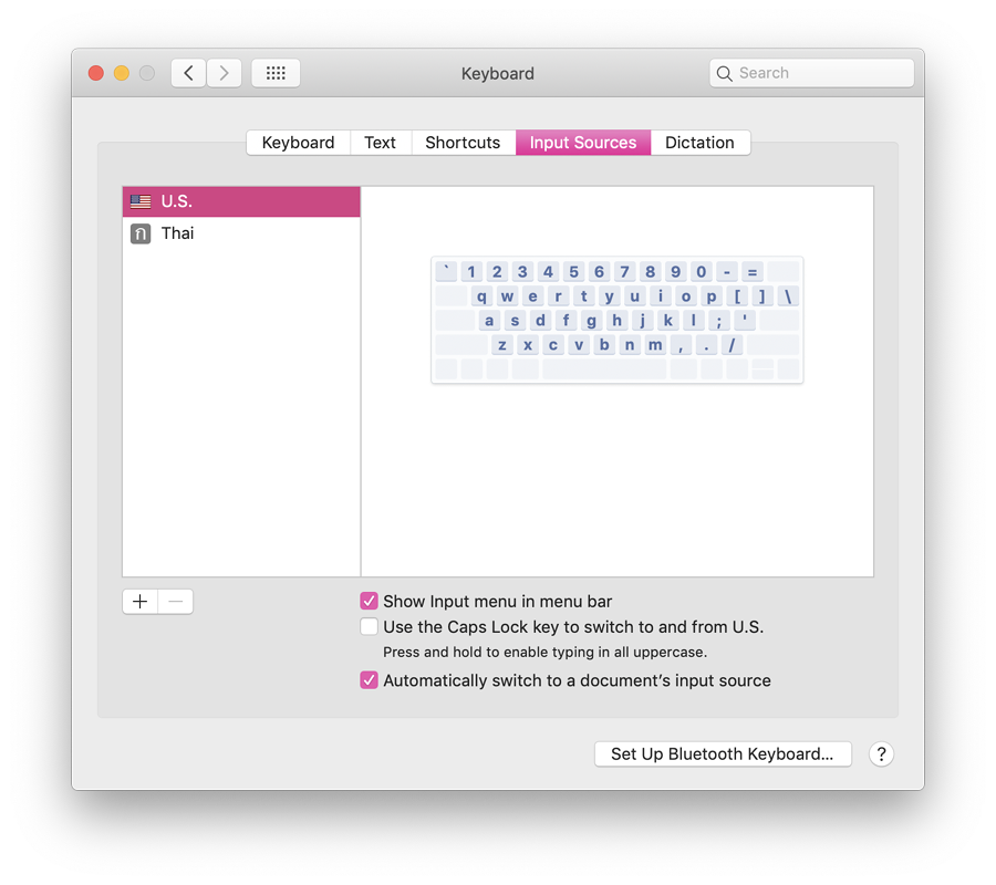 System Preferences Keyboard