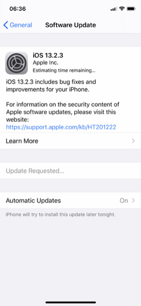 iOS update