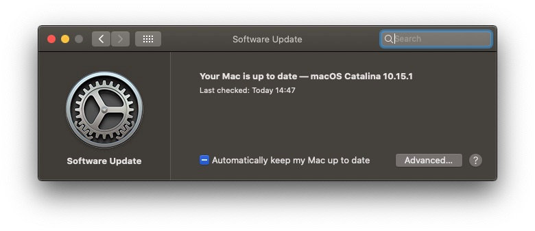 Updating Catalina