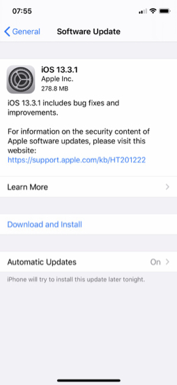 iOS update