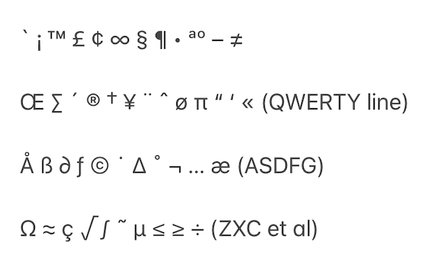 Option key options