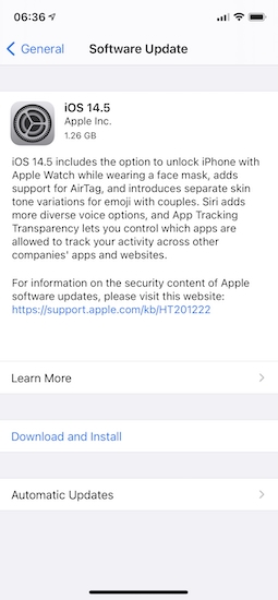 iOS Update