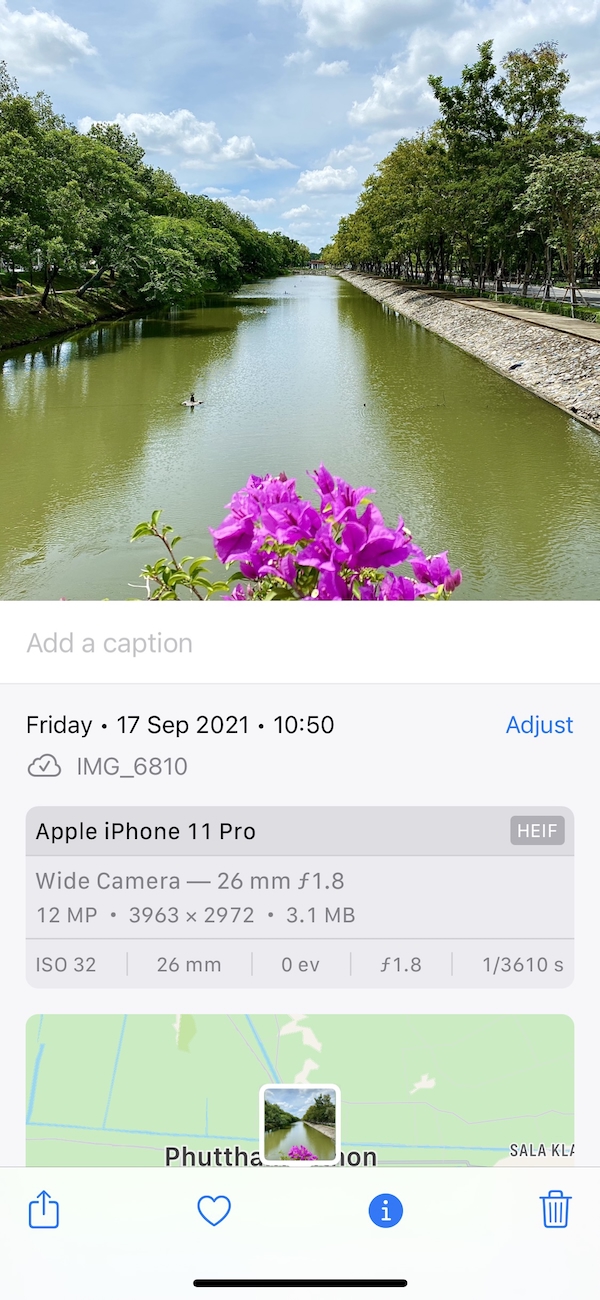 Metadata in Photos