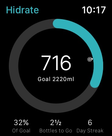 Hidrate on Apple Watch