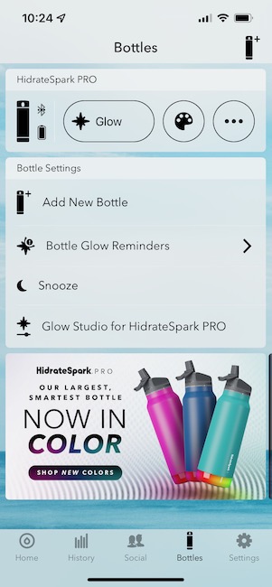 Hidrate app panels