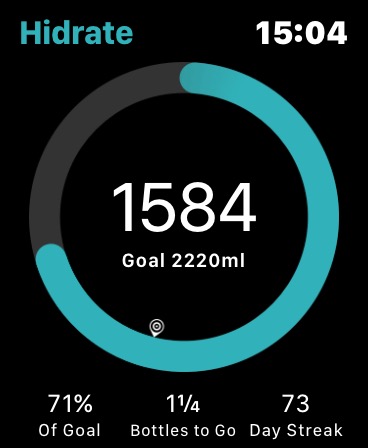 hidrate on Apple watch