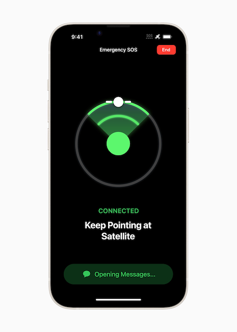 Satellite detection on iPhone 16 - Image courtesy of Apple