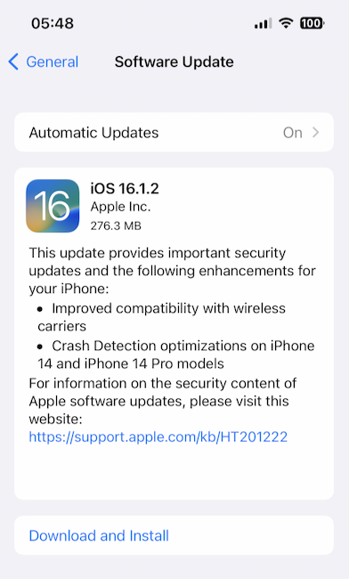 iOS update