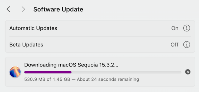 macOS 15.3.2 update