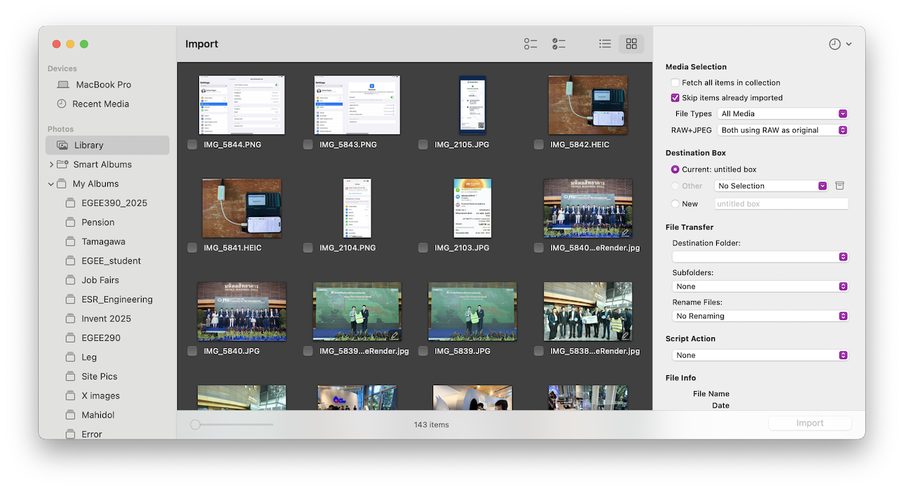 Importing with Musebox