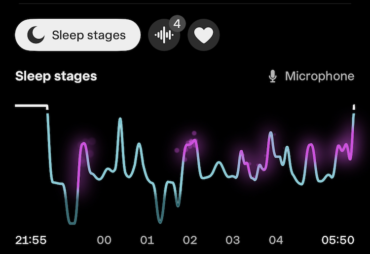 Sleep Cycle app output