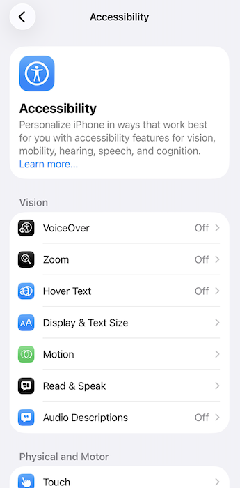 Vehicle Motion Cues