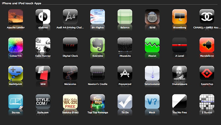 iTunes apps