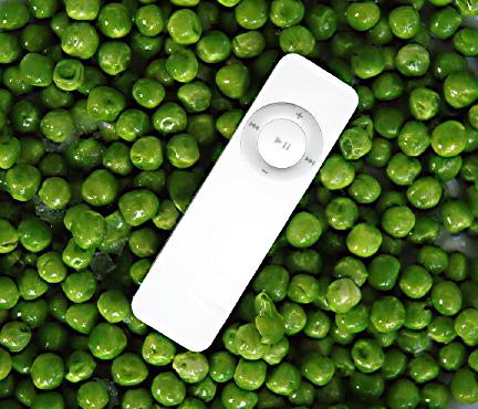 iPod + peas