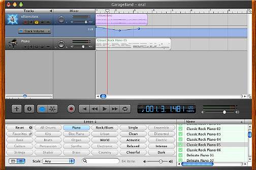 GarageBand loop panel