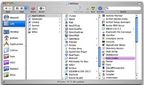 Finder window