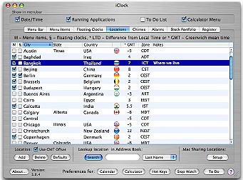 iClock preferences