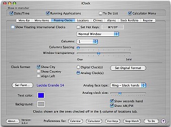 iClock preferences