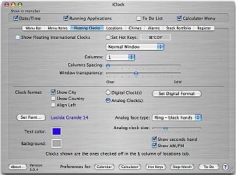 iClock preferences