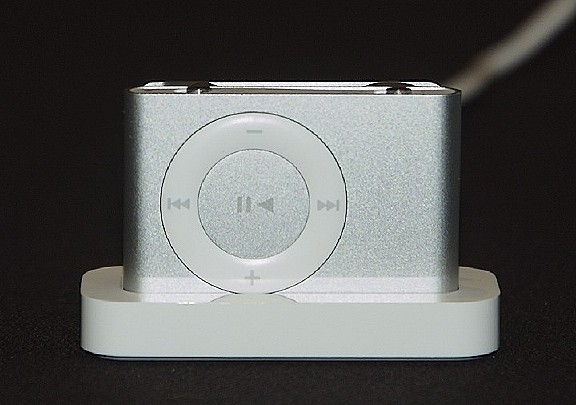 iPod shuffle in its dock