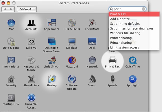 System Preferences