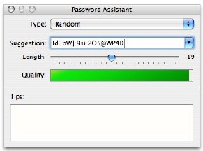password panel