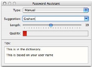 password panel