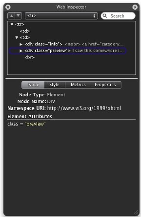 Safari Web Inspector