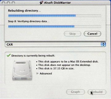 Disk Warrior checking