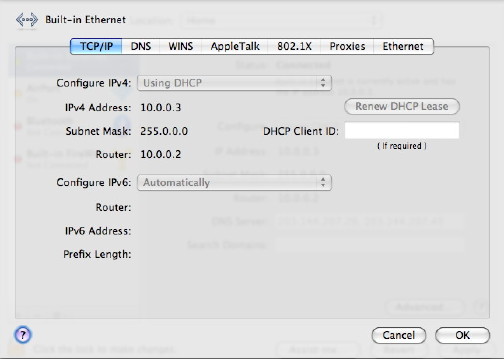 network prefs