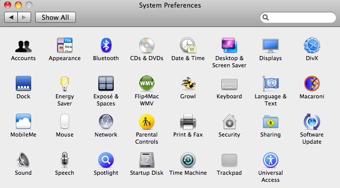 System Preferences