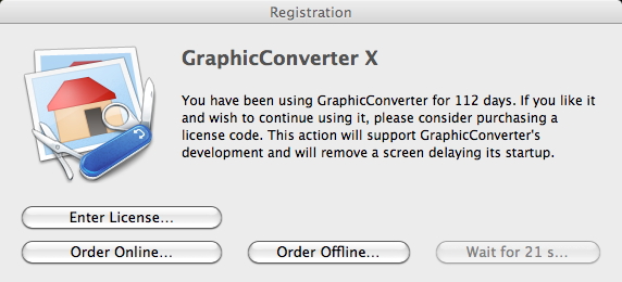 Graphic Converter registration